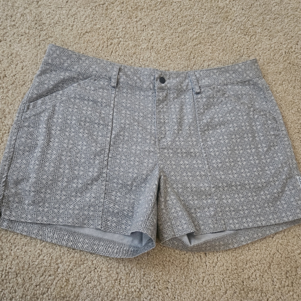Mondetta Women's Size Large L Gray Patterned Shorts with Pockets
